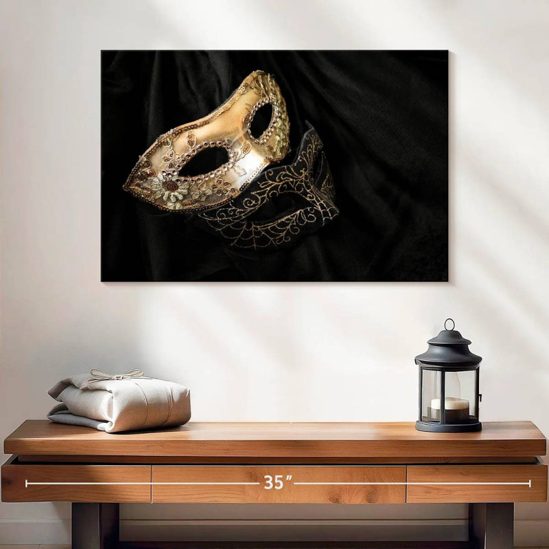 Masques Lelend or et noir