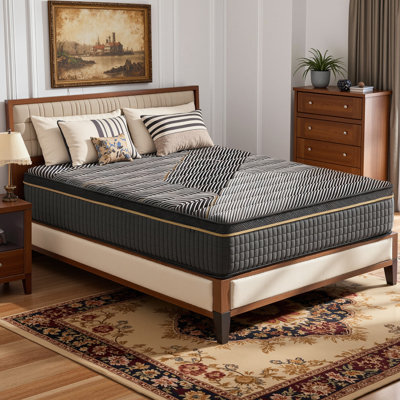 Matelas hybride de 12 pouces avec mousse à mémoire de forme gélifiée pour soulager la pression du sommeil et soulager les maux de dos