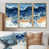 Toile avec cadre flottant or