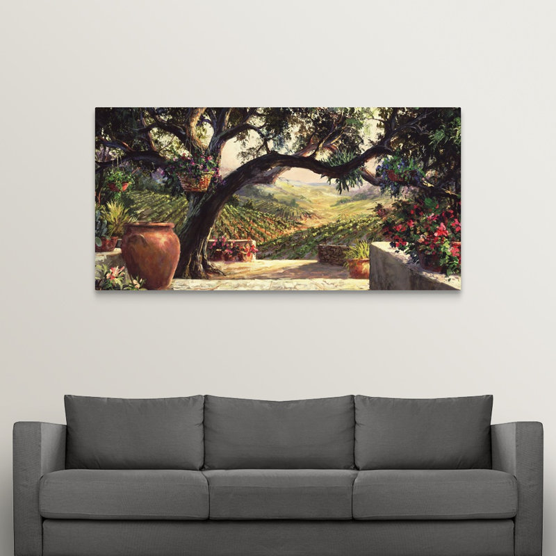 Zack " Napa Patio " by Art Fronckowiak, 30" H x 60" W x 1.5" D, Canvas