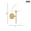 Chapman & Myers Ridgewood Bathroom Bedroom Wall Fixture With White Linen Shade-723490180-723490182-723490183