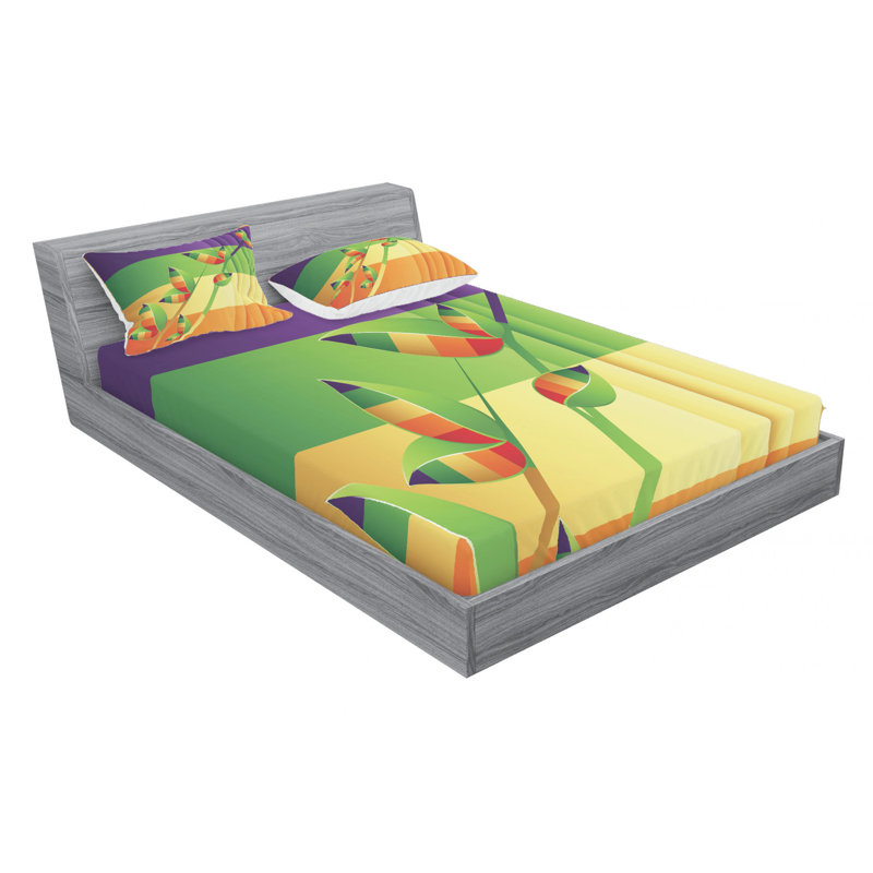 Microfiber Sheet Set, Queen Sheet Set with Fitted Sheet