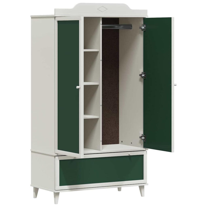 Manufactured Wood Wardrobe, White