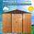 Coffee 8Ft X 6Ft Outdoor Shed. Strong Galvanized Iron Structure, Paint Finish, Punched Vents For Circulation. Sliding Doors With Lock. Easy To Construct. Protected Panels Metal Storage Build,-123403649-123403651
