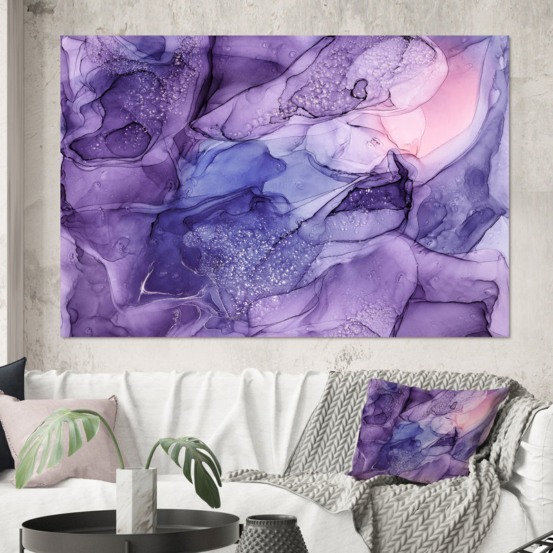 «Mauve et rose», reproduction d'art sur toile translucide, H 40 po x l 60 po, Toile tendue