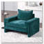Fauteuil d'appoint en chenille de 40,9 po avec accoudoirs larges et coussin épais Chenille-1106581228