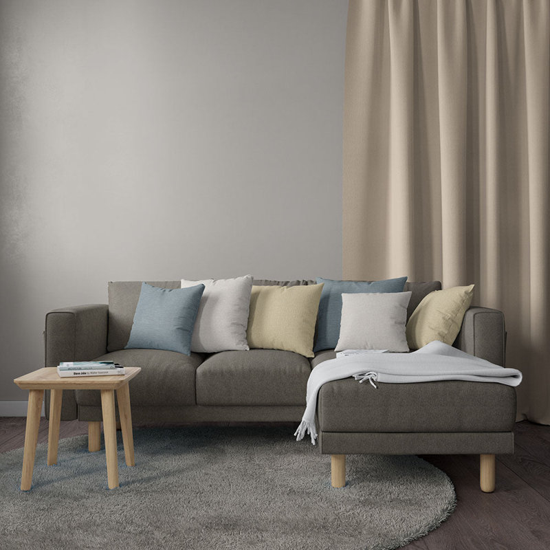 Abbeyshea Perry Woven Plain Fabric By The Yard, Latte