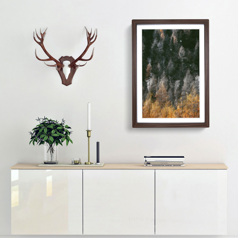 A Forest In Italy - Single Picture Frame Painting, Walnut Framed, 63cm H x 45cm W x 2cm D