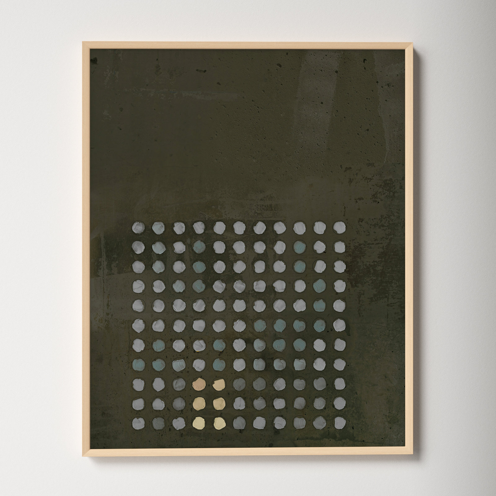Circles In Squares 13 by Jacques Pilon, 30" H x 24" W x 1.25" D, Brown