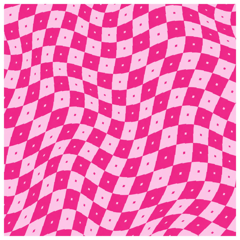 Édredon rose à carreaux ondulés, Twin Extra Long