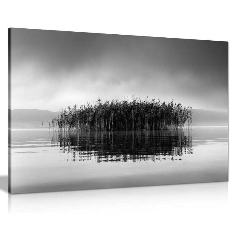 Foggy River - Wrapped Canvas Print, 20cm H x 31cm W