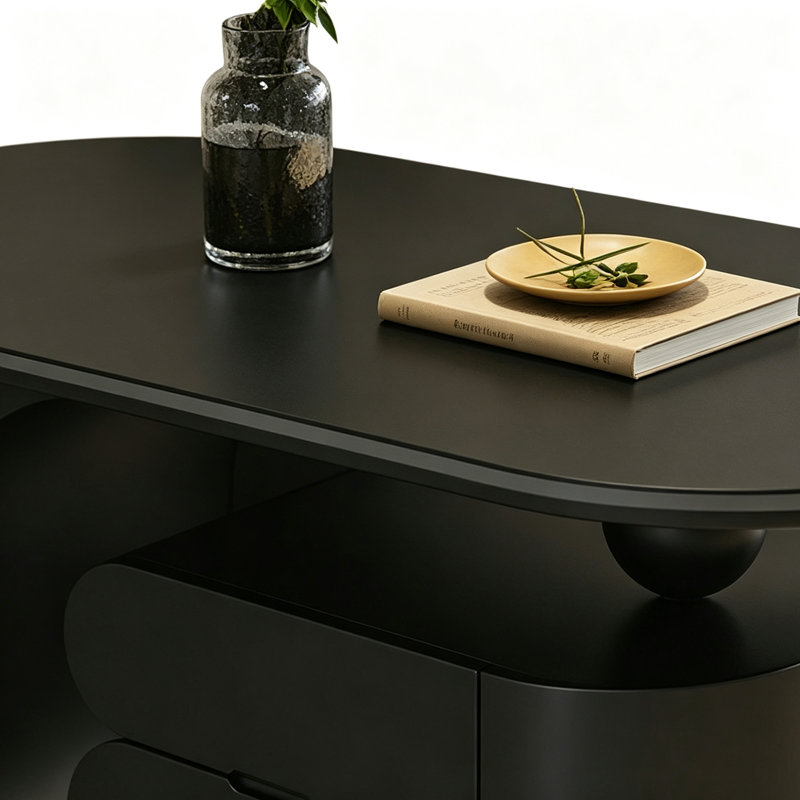 Holub, H 17,71 po x l 31,49 po x P 15,74 po, Noir, Couleur unie