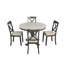 Ensemble de table de salle à manger en bois massif 5 pièces avec 4 chaises Orisfur - Mobilier de salle à manger et de cuisine moderne pour 4