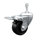 3 Inch SS Soft Rubber 10mm Threaded Stem Caster with Total Lock Brake SCC