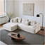 Canapé de 104 po sans os, canapé modulaire compressé avec méridienne, canapé modulaire à assise profonde et canapé modulaire en chenille avec mousse à mémoire de forme, sans assemblage requis-289226407