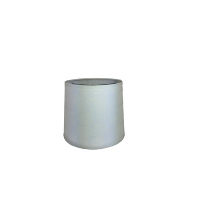 White Floral On White Lamp Shade
