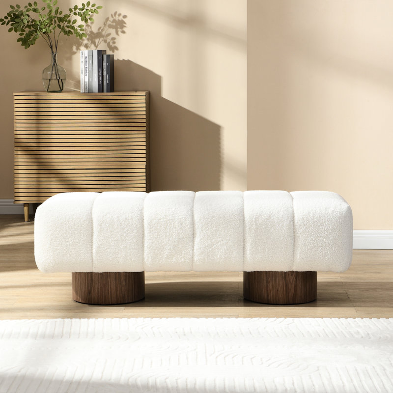 Banc rembourré en blanc Boucle