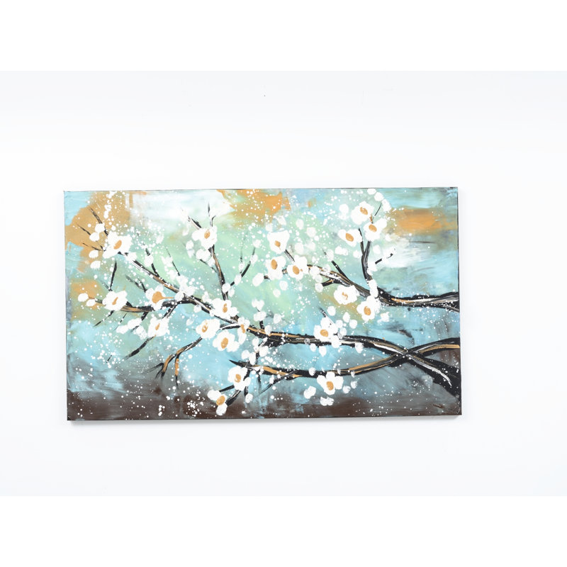 Oeuvre surdimensionnée lime sur toile, 47 x 27, peinte à la main pour la beauté printanière, toile d'art 47 "27", élégance