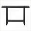 Console Industrial-Farmhouse peu encombrante avec tablette fixe, stratifié noir Métal pour le salon / vestibule-1871774353