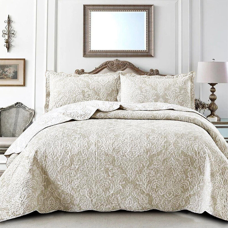 Casie Floral Bedspread, Blue, Super King