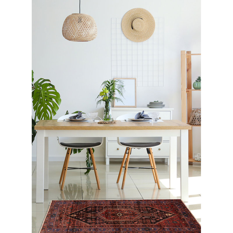 Andelz Black, Red Rug 4'1" x 7'1"