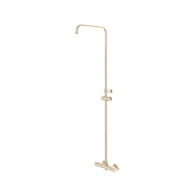 Exposed Wall Mount Thermostatic Shower With Diverter