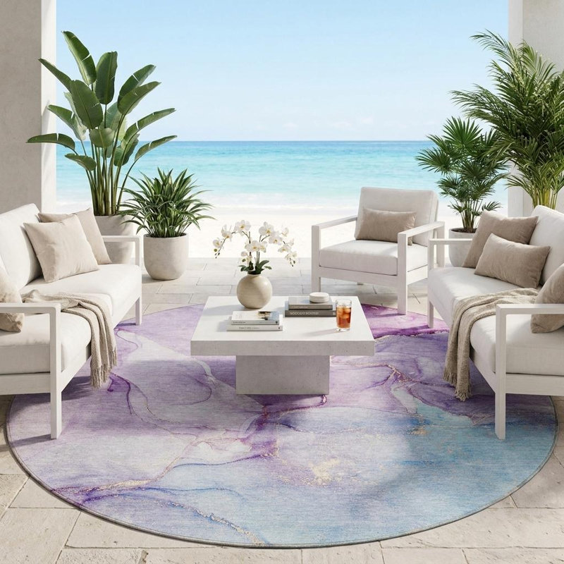 Tapis d'intérieur rond 8 po