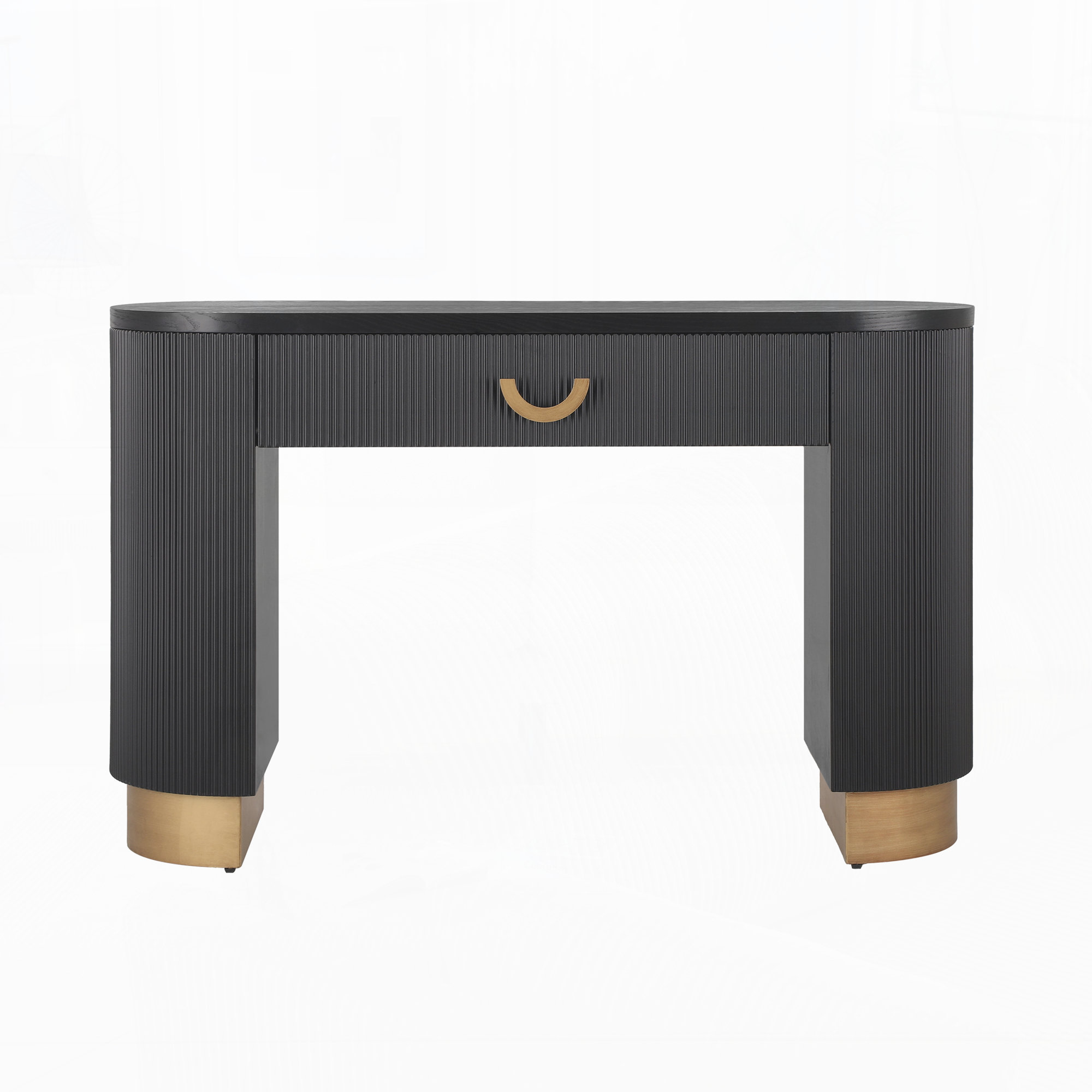 Latitude Run® Modern Console Table with Vertical Ribbed Design | Wayfair
