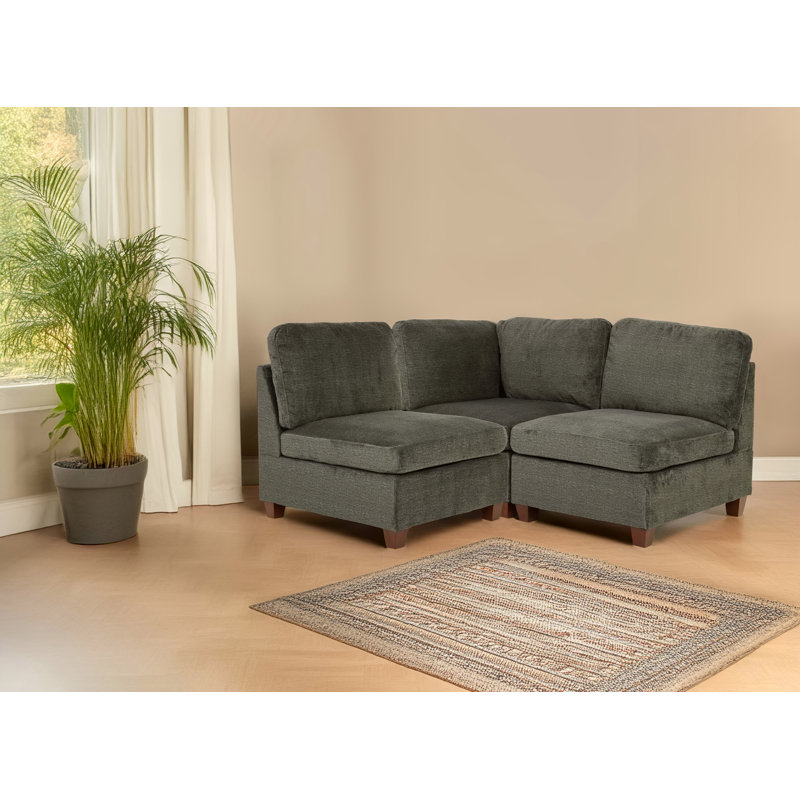  3 pièces en gris, Gris chenille, Brun