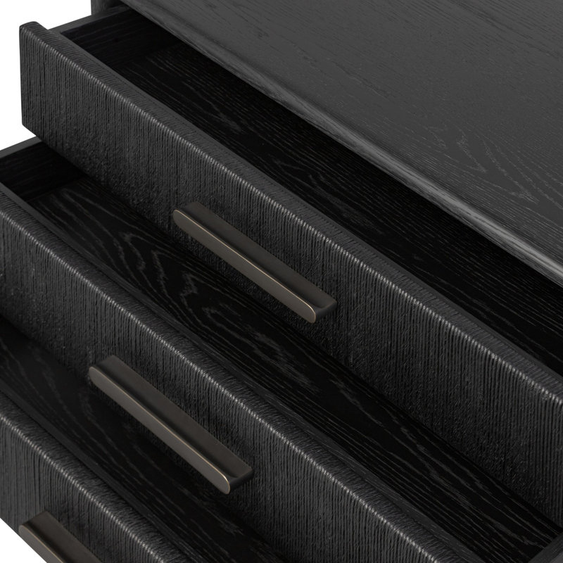Rosenell Closed Nightstand, Black