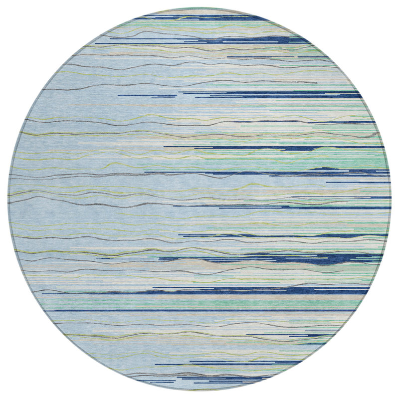Tapis intérieur lavable rayé 8 pi