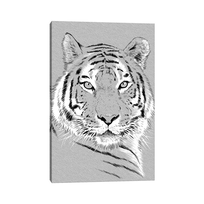 Tiger Sketch 1 Piece Wrapped Canvas Painting, 101.6cm H x 66.04cm W x 1.91cm D