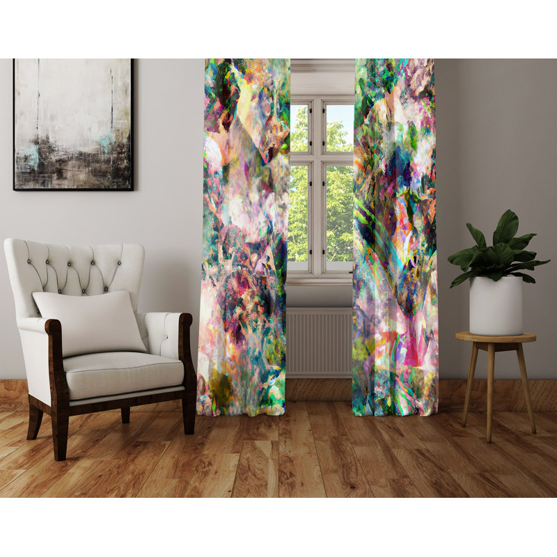 Paire de rideaux semi-transparents Diavionne, L 40 po x L 52 po