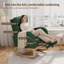Chaise berçante en velours côtelé avec repose-pieds, fauteuil de chambre de bébé, vert-1308725241