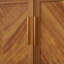 Meuble-lavabo de ferme de 30 po Willow avec armoire à chevrons en placage de bois d'acacia naturel et lavabo intégré en céramique blanche