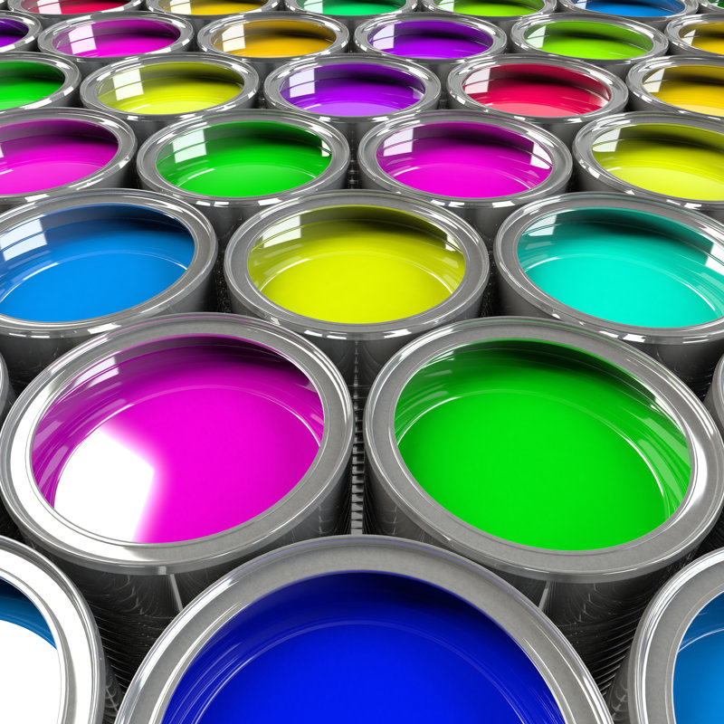 «Fuette Paint Cans On Canvas» par Paket, photographie, H 36 po x l 36 po