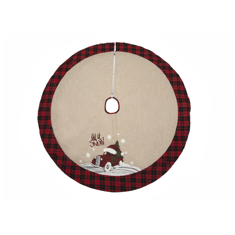 Jupe d'arbre de Noël Lety Snow, H 0,3 po x l 48 po