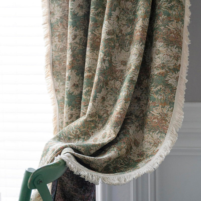 Paire de rideaux en mélange de coton W-LYH, L 59 po x L 87 po
