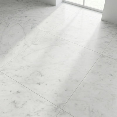 Bianco Carrara Honed 12x12 Marble Tile