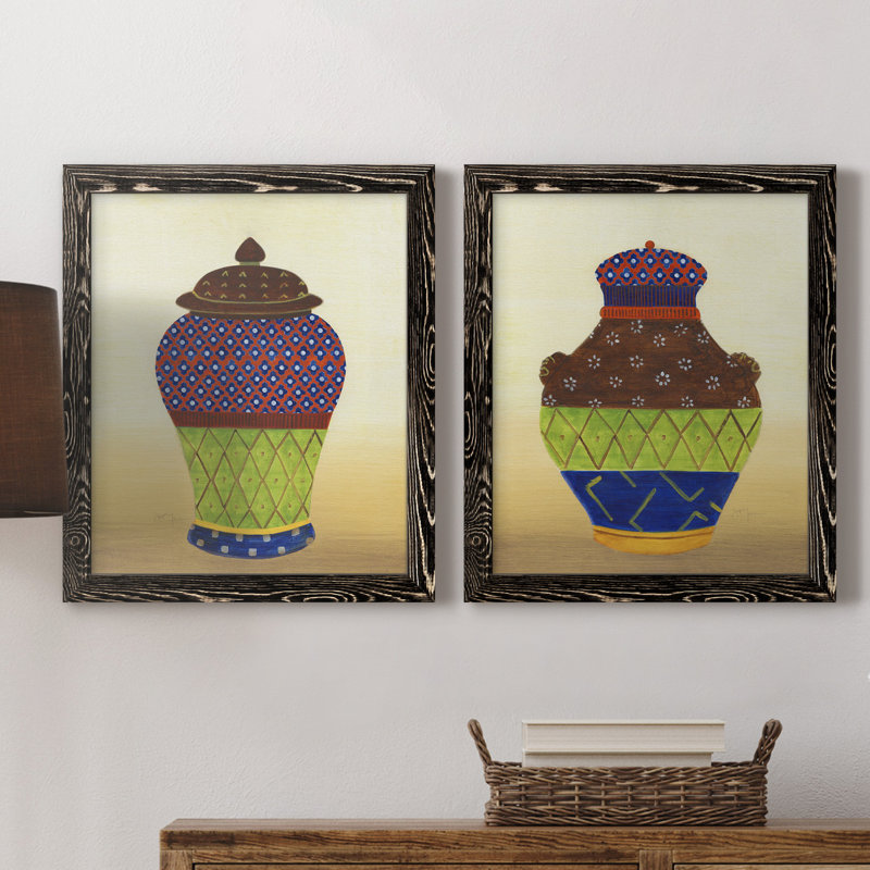 «Marrakech Urn I», ensemble de 2 reproductions d'art, H 24 po x l 36 po x P 1,5 po, H 31,5 po x l 47 po x P 1,5 po