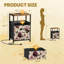 Table de chevet 2 tiroirs en tissu avec station de charge Vintage papillon beige, floral, boho chic, table de chevet et table de chevet avec ports USB et prises