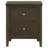 Clement Dark Cocoa 2-Drawer Nightstand Bedside Table