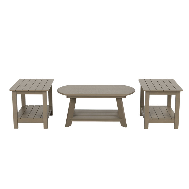 Arrlo Outdoor Side Table , in. W in. D, Taupe