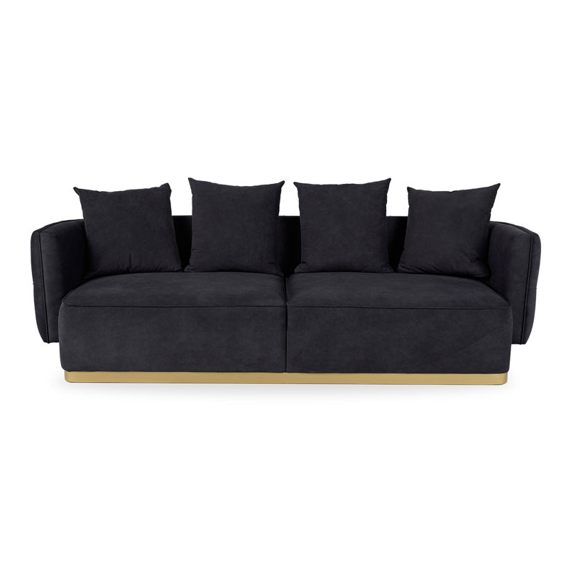 Canapé en cuir rembourré 94,5 po Hammersdale