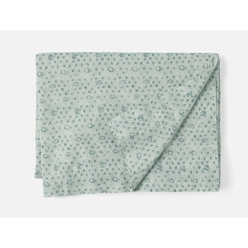 Coral Bell Print Tablecloth, Sea Green