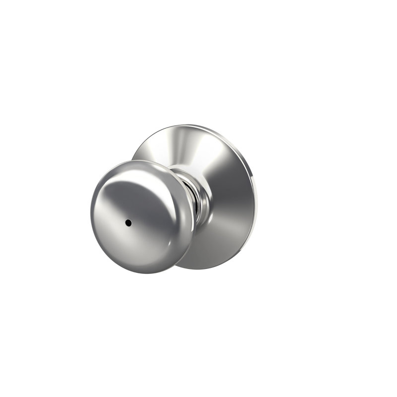 Plymouth Bed and Bath Knob, Bright Chrome