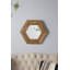 Miroir hexagonal 18,5 "x 18,5" avec cadre en bois naturel-1113407263