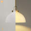 Luminaire suspendu en forme de dôme à 1 lumière de 12 po à 1 lumière à intensité variable pour îlot de cuisine. Verre nuage.-1425792056