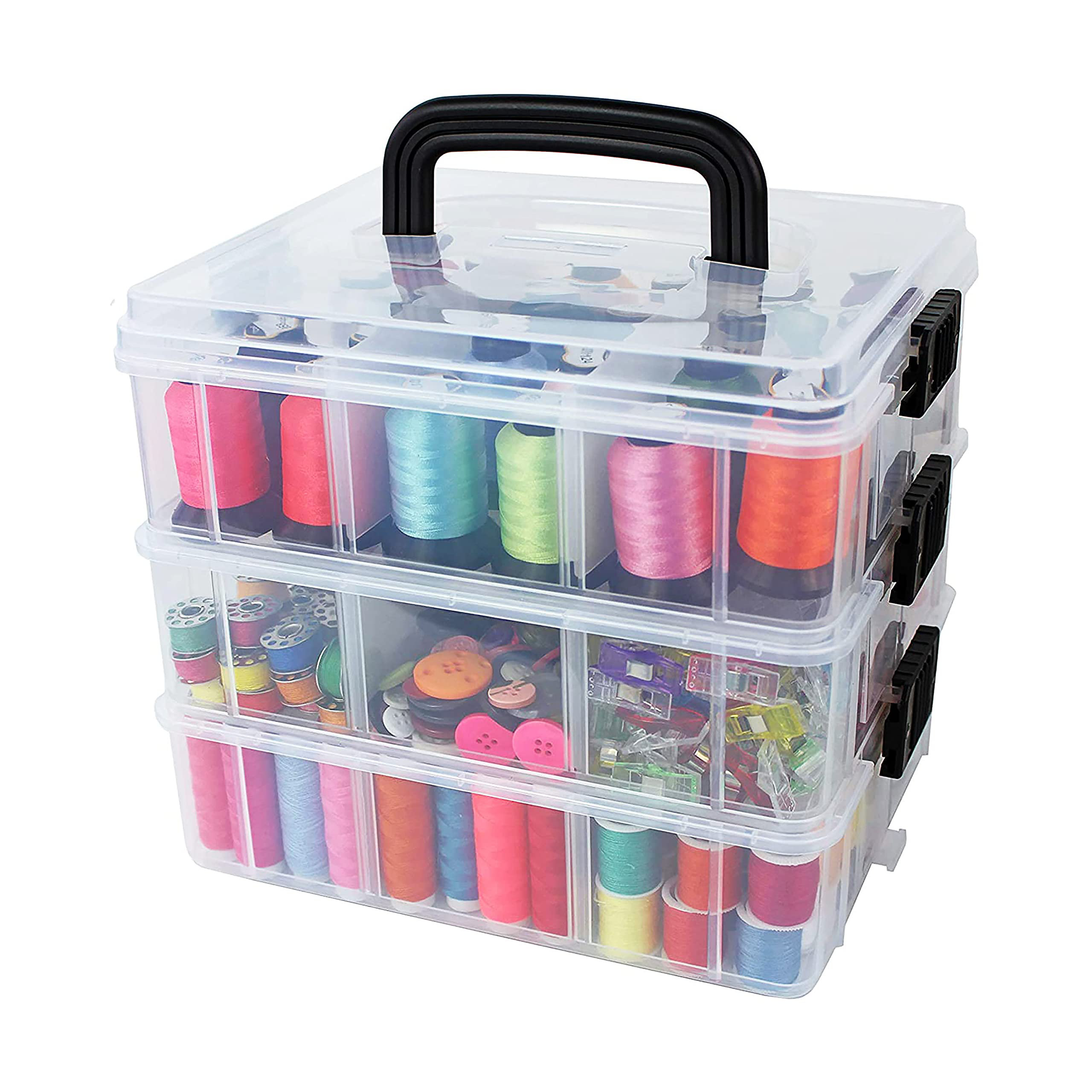 Storage Organizer,hot Wheels Case,sewing Box,3-tier Plastic