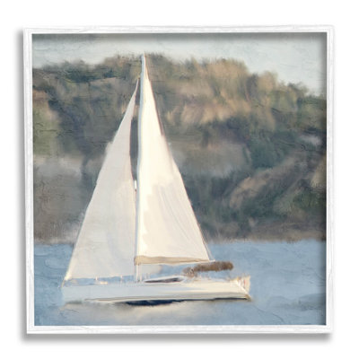Art mural texturé giclée, voilier nautique, montagnes Rocheuses par Kim Allen_aq-607
